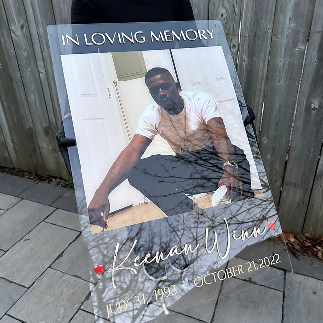 In Loving Memory Photo Acrylic Plaque