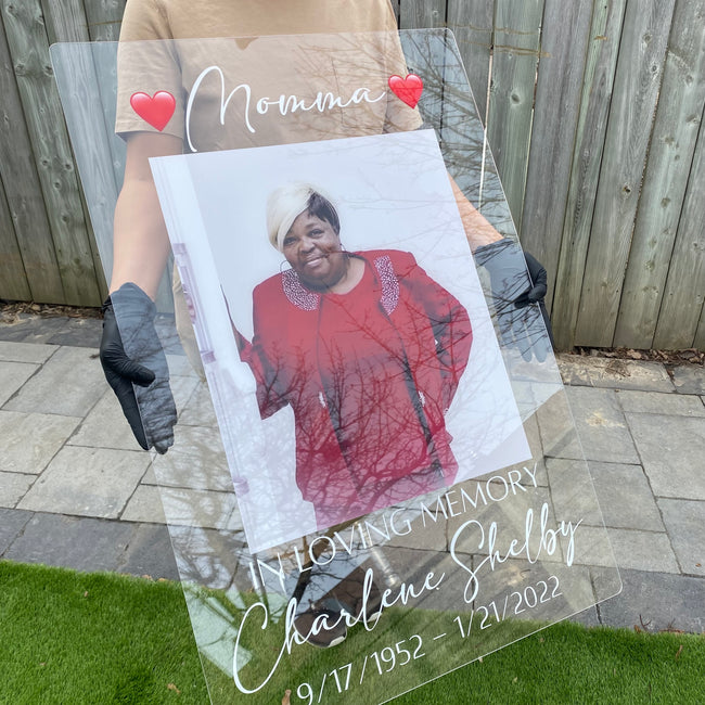 In Loving Memory Photo Acrylic Plaque
