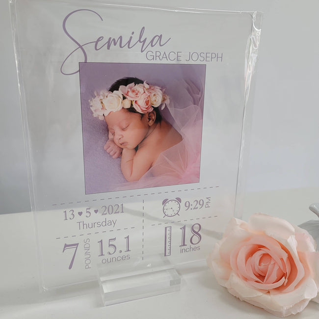 Baby Stats new born keepsake