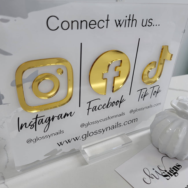 Socal Media Plaque for small business
