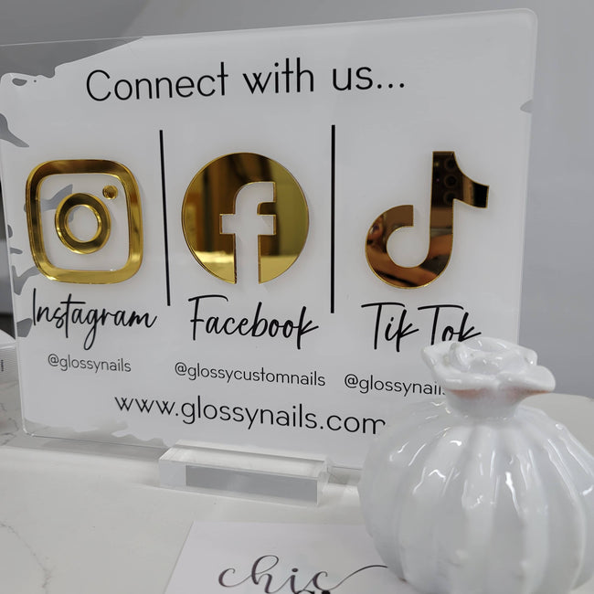 Socal Media Plaque for small business