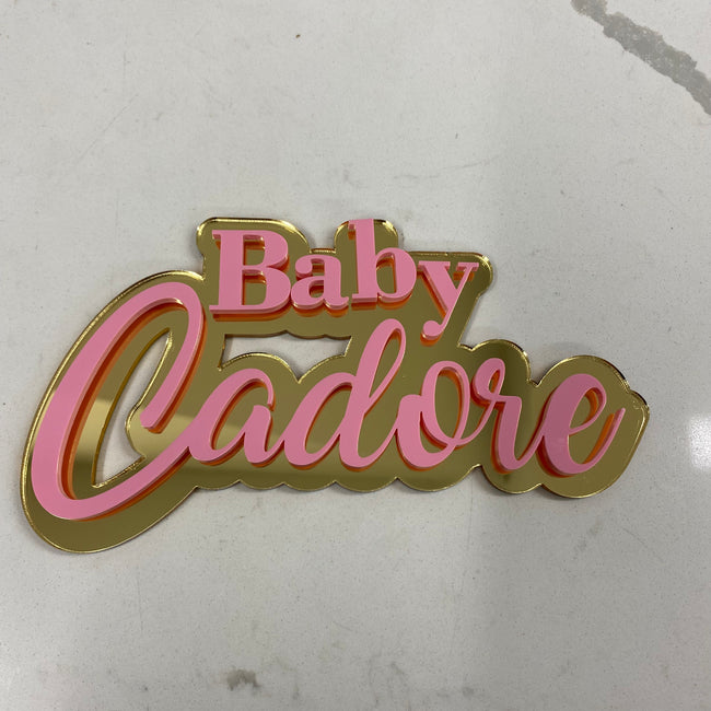 Double Layer Acrylic Cake Topper