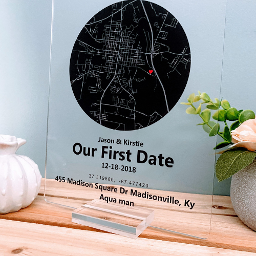 Our First Date Anniversary Gift Plaque