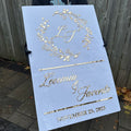 Monogram Welcome Wedding Sign