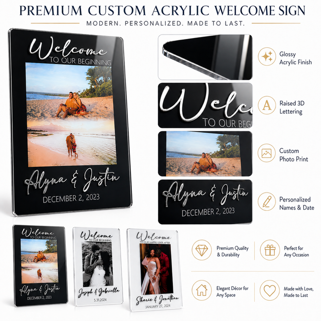 Photo Wedding Welcome Sign
