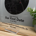 Our First Date Plaque Anniversary Sign