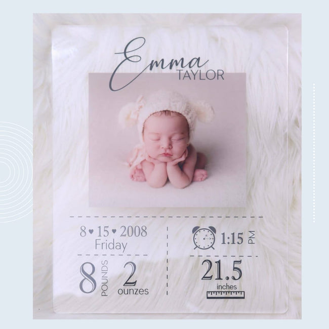 Personalized Baby Stats, Birth Announcement, Baby Keepsake, Baby luxury gift, Baby Photo, Baby stats, birth stats sign, Baby room decor 8x10