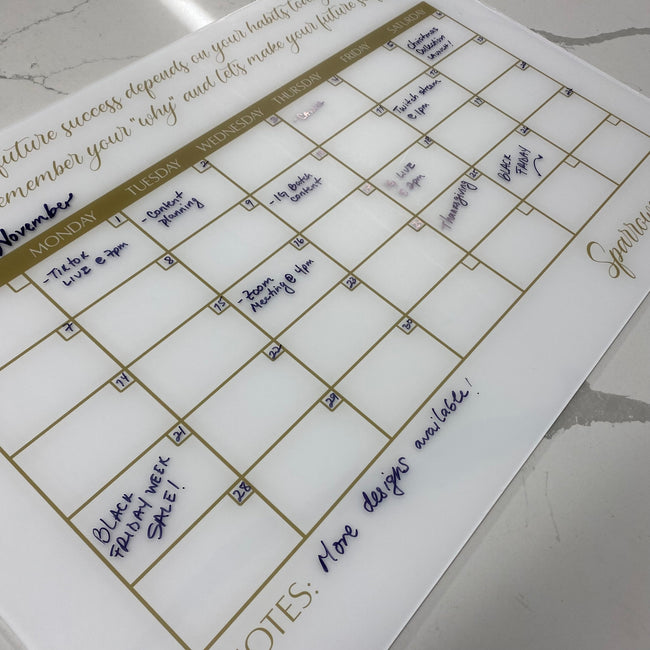 Custom Acrylic Calendar, Monthly Planner