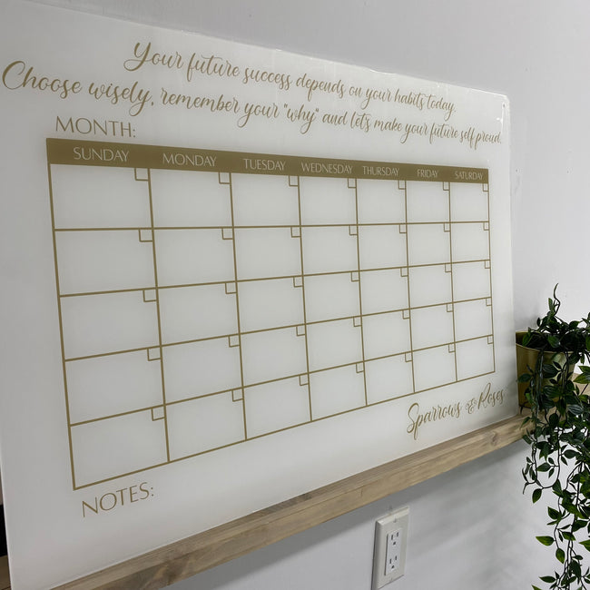 Custom Acrylic Calendar, Monthly Planner