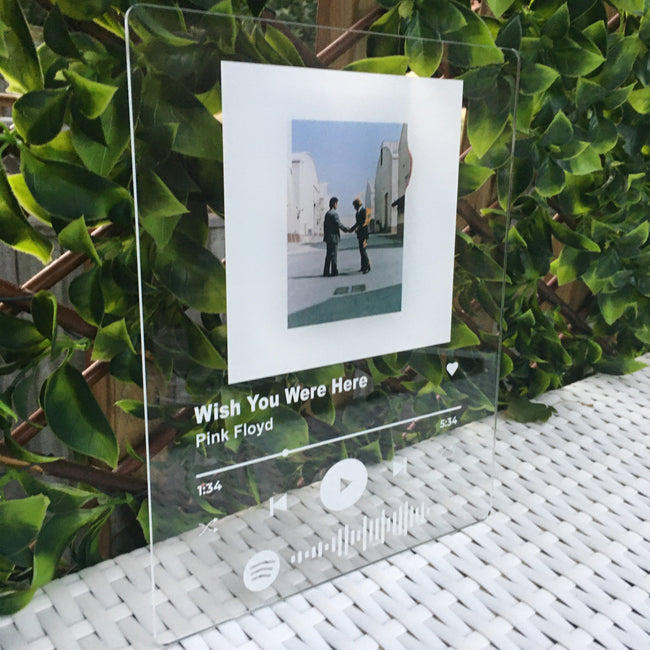 Acrylic printed Spotify song plaque with rounded corners! Fully Customizable