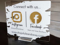 Social Media Acrylic Plaque for Small Businesses